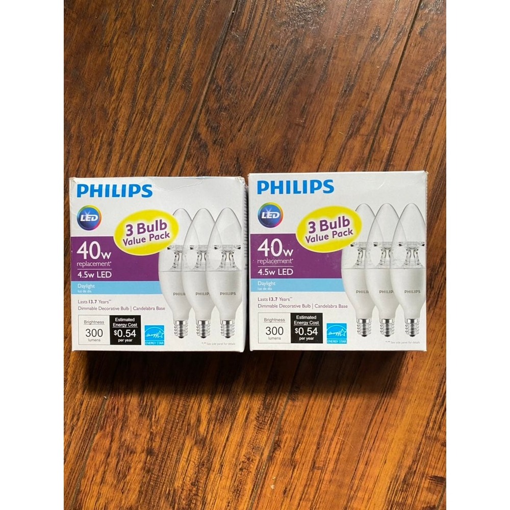 Phillips‎ Daylight Candelabra bulbs 2 (3